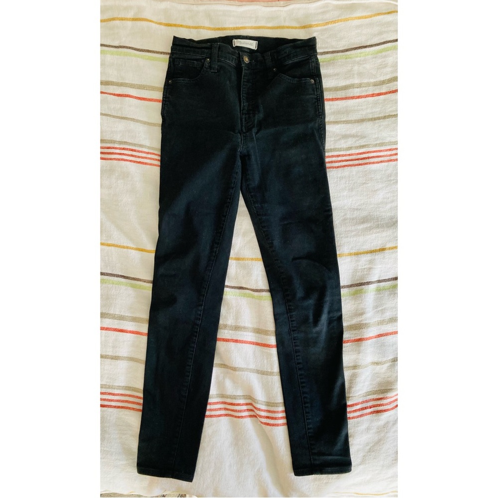 Madewell 10inch High Rise Black Skinny Jeans